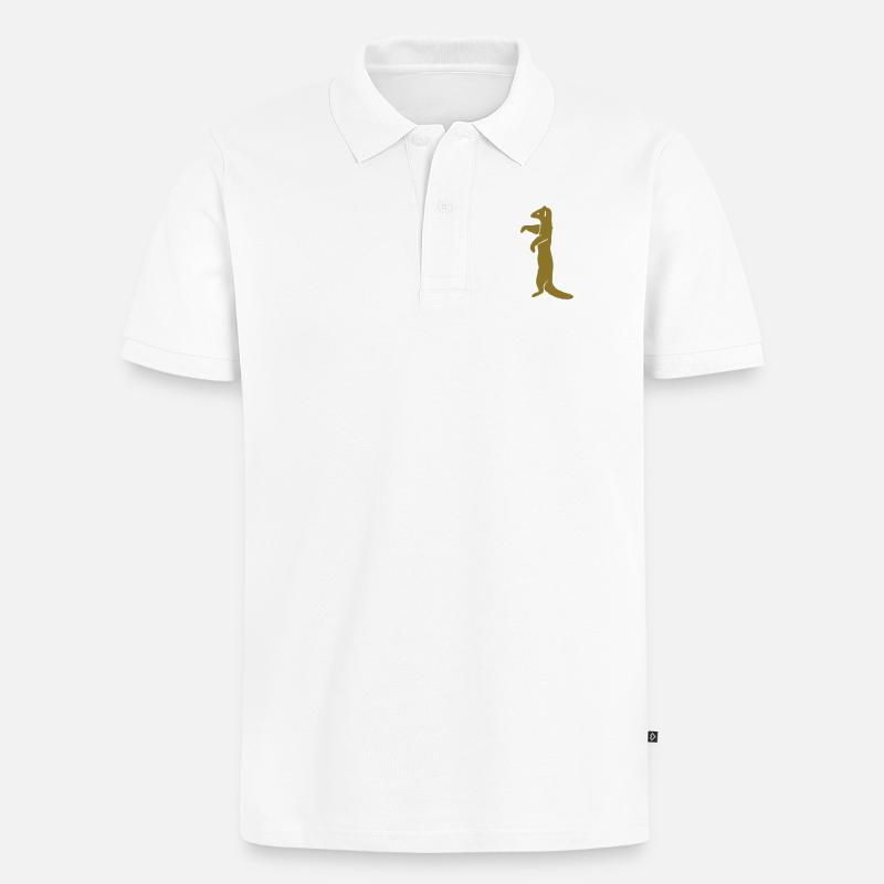 Wiesel - Männer Premium Bio Polo Shirt - Weiß
