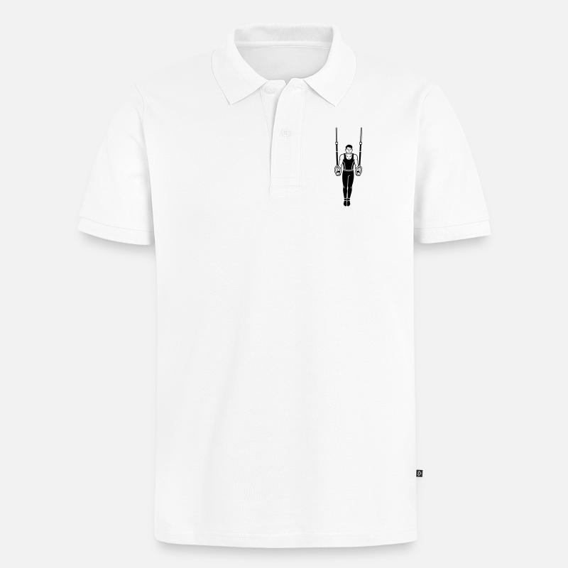 Turnringe - Männer Premium Bio Polo Shirt - Weiß
