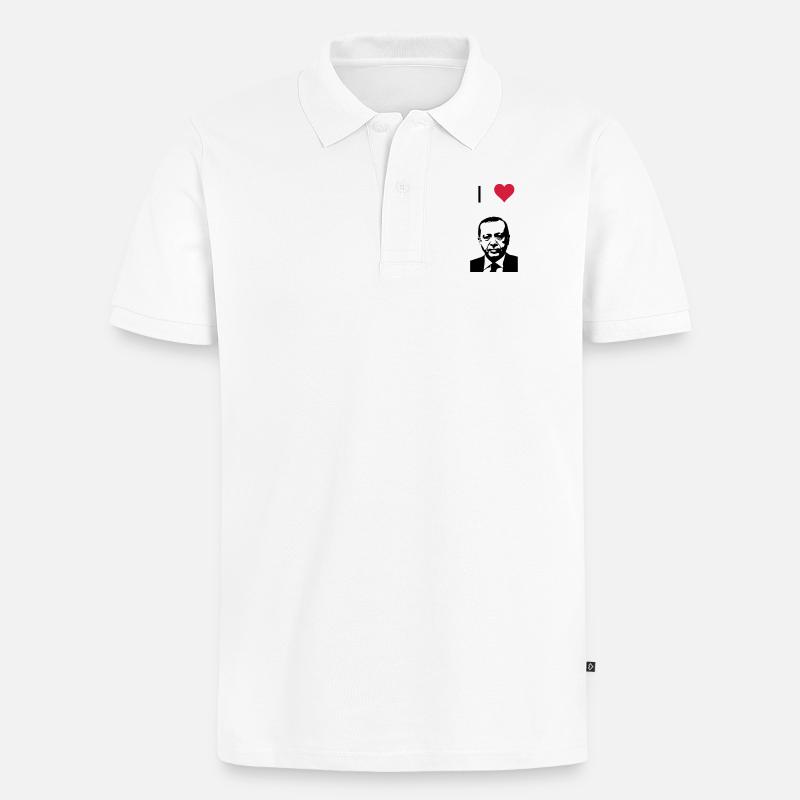 Recep Tayyip Erdoğan - Männer Premium Bio Polo Shirt - Weiß