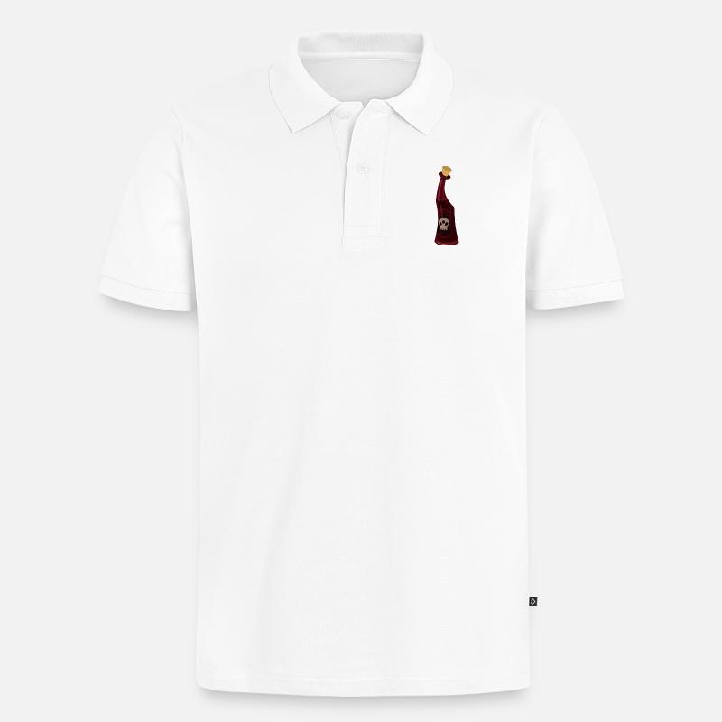 Flasche mit Gift - Männer Premium Bio Polo Shirt - Weiß