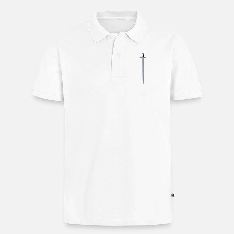 Schwert - Männer Premium Bio Polo Shirt - Weiß