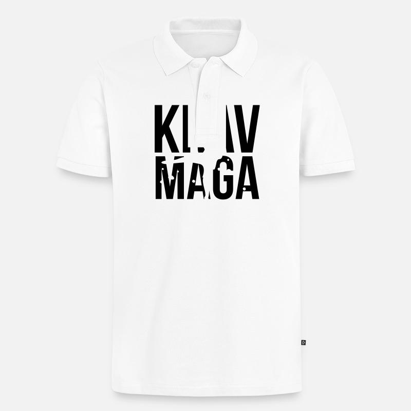 krav maga - Männer Premium Bio Polo Shirt - Weiß