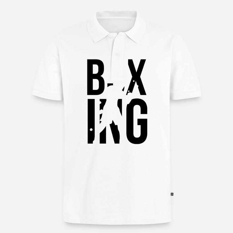 boxe - Polo bio Premium Homme - blanc