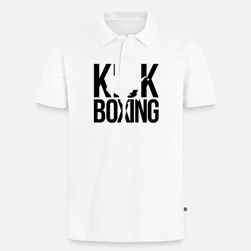 boxe kick boxing - Polo bio Premium Homme - blanc