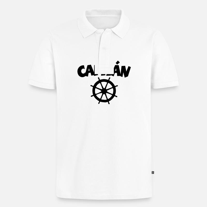 El Capitán - Männer Premium Bio Polo Shirt - Weiß