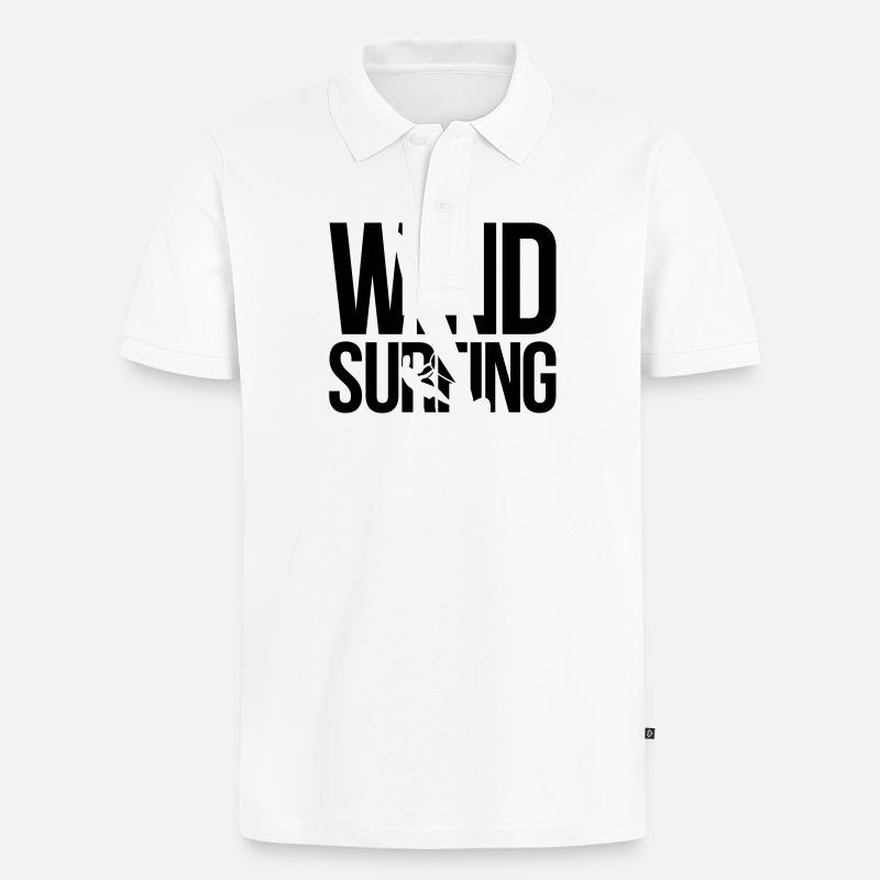 Windsurfen windsurfing - Männer Premium Bio Polo Shirt - Weiß