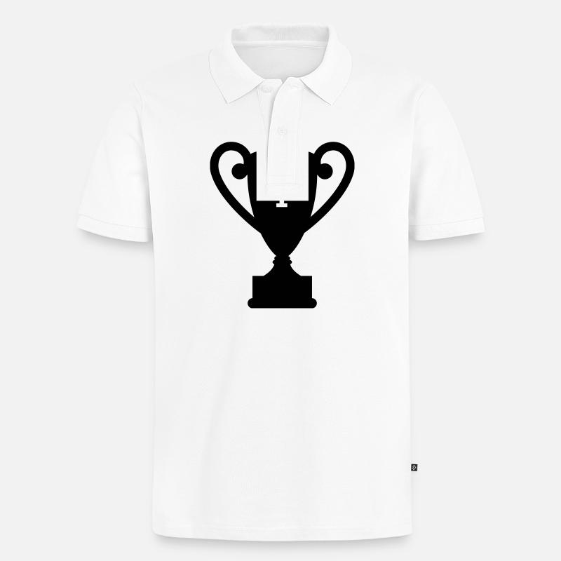 trophy Trophäe preis - Männer Premium Bio Polo Shirt - Weiß