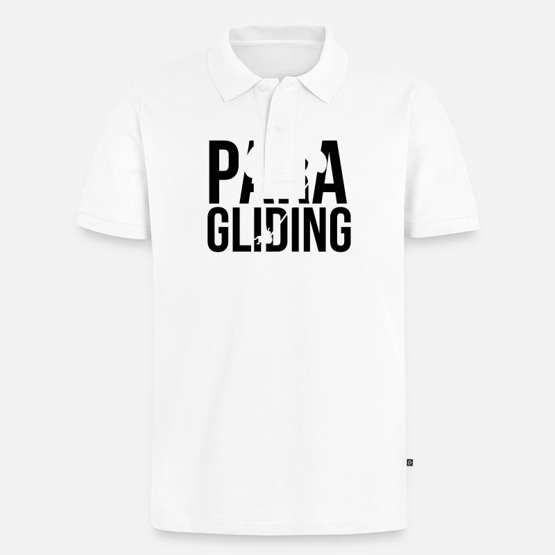 paragliding Gleitschirmfliegen - Männer Premium Bio Polo Shirt - Weiß