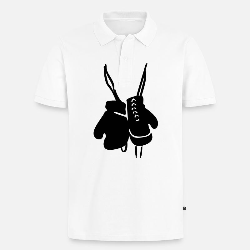 gants de boxe - Polo bio Premium Homme - blanc