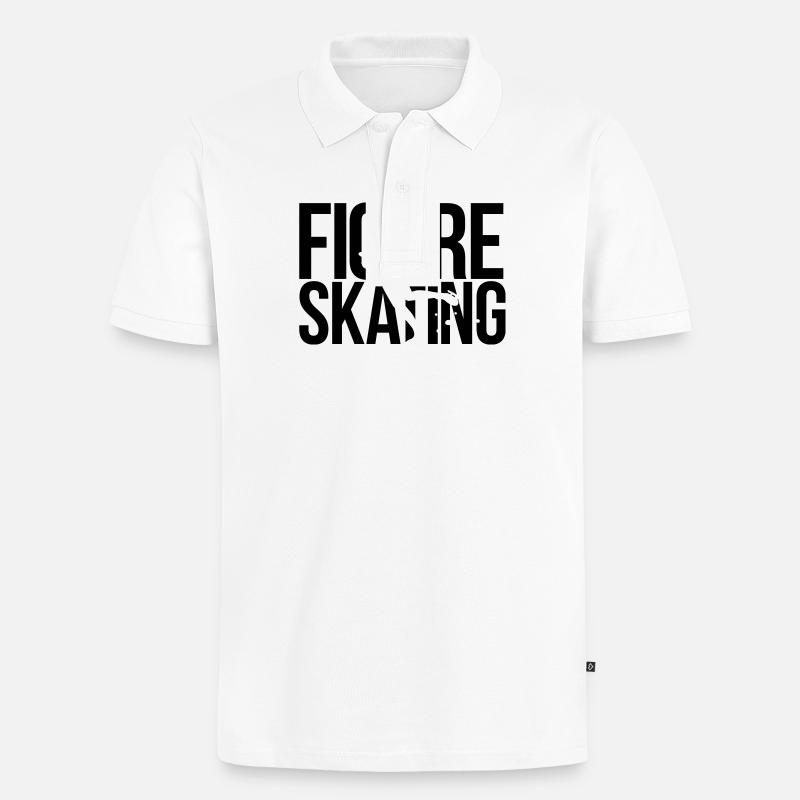 Eiskunstlauf - Männer Premium Bio Polo Shirt - Weiß