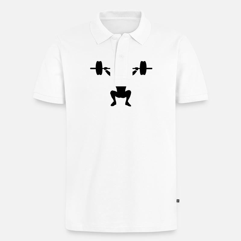 haltérophile - Polo bio Premium Homme - blanc