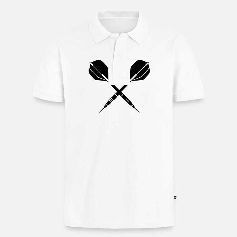 darts - Männer Premium Bio Polo Shirt - Weiß