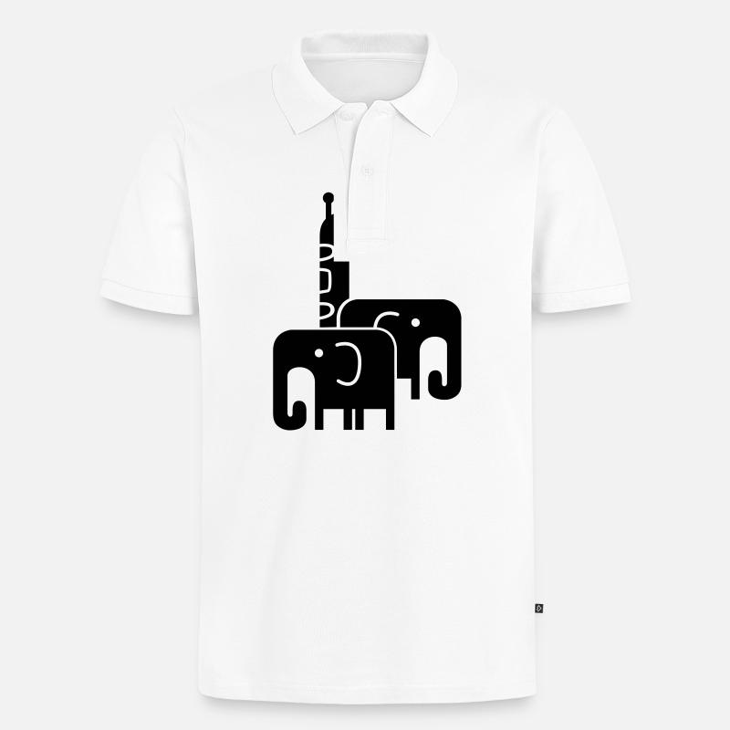 animaux - Polo bio Premium Homme - blanc