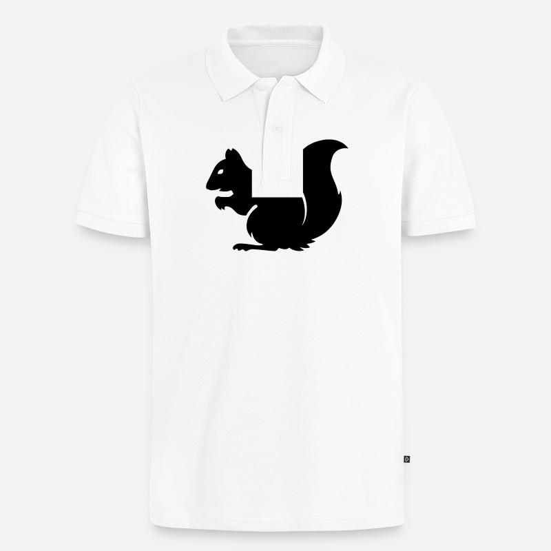 Eichhörnchen - Männer Premium Bio Polo Shirt - Weiß