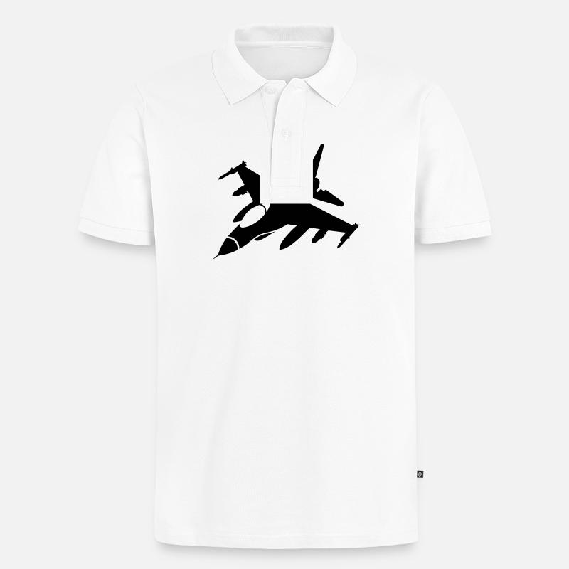 Luftwaffe - Männer Premium Bio Polo Shirt - Weiß