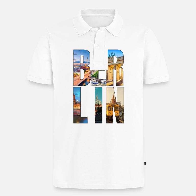 Berliner Stadthochschule - Männer Premium Bio Polo Shirt - Weiß