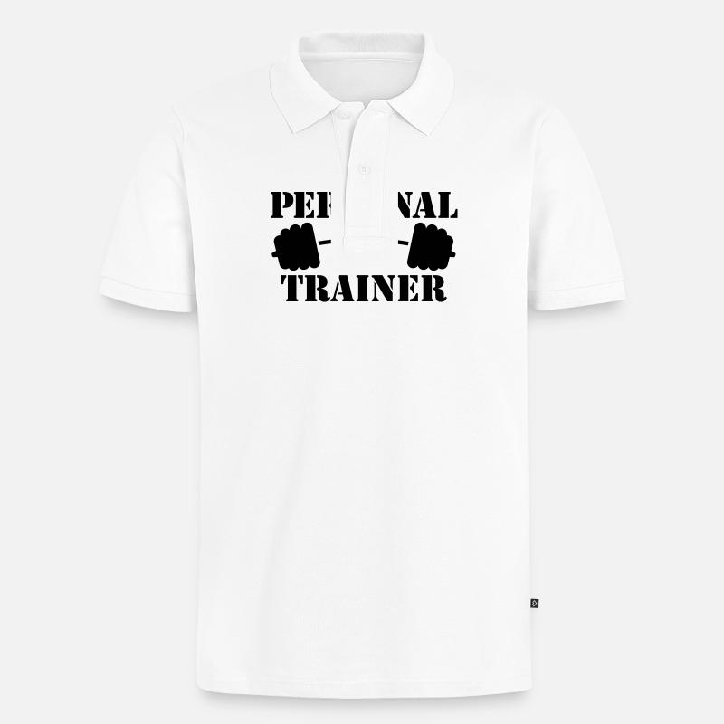 musculation - Polo bio Premium Homme - blanc
