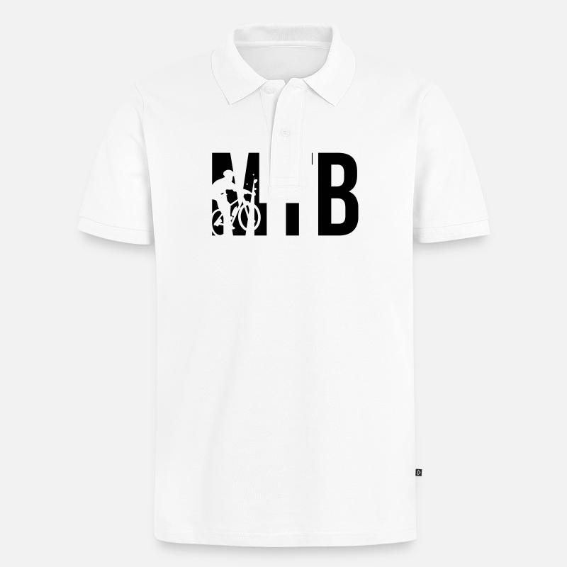MTB - Männer Premium Bio Polo Shirt - Weiß