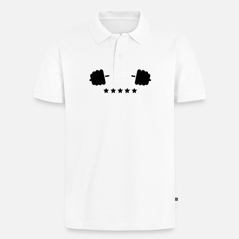 Gewichte - Männer Premium Bio Polo Shirt - Weiß