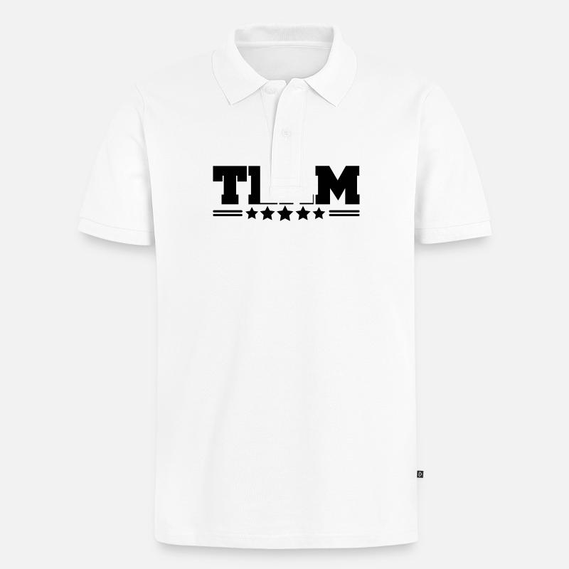 team - Männer Premium Bio Polo Shirt - Weiß