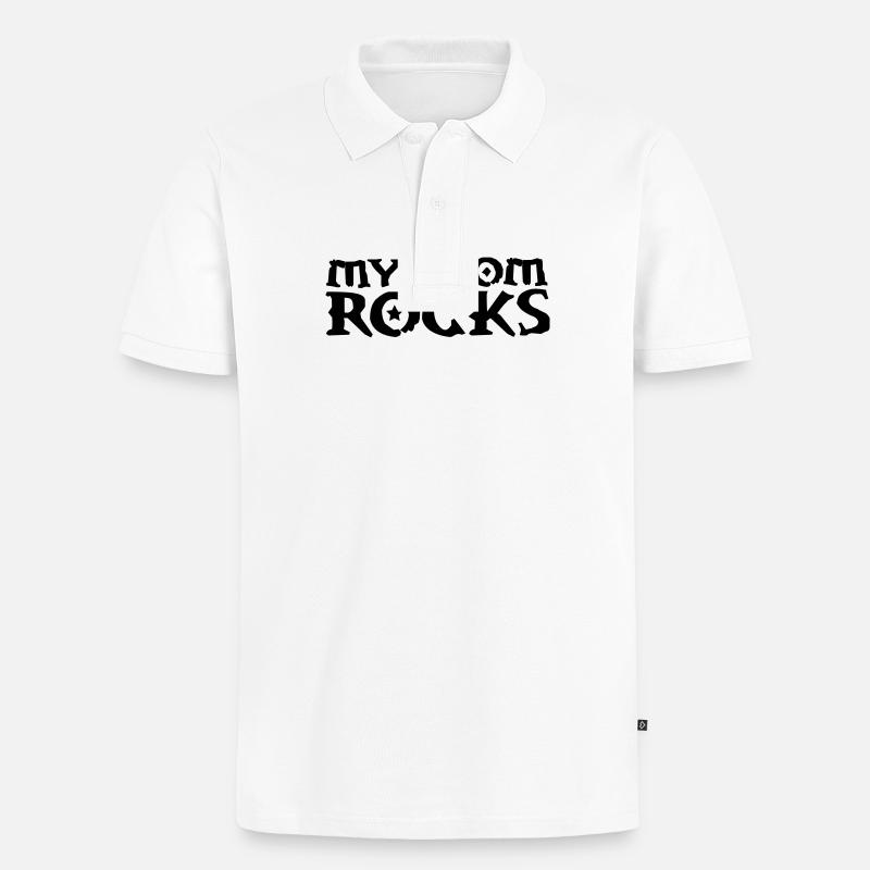 Mama - Männer Premium Bio Polo Shirt - Weiß