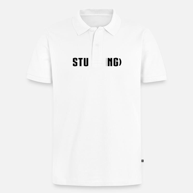 Das Studium von Sterben - Männer Premium Bio Polo Shirt - Weiß