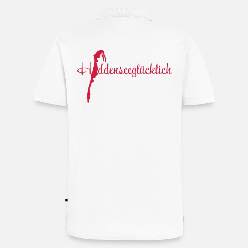Hiddenseeglücklich klein - Männer Premium Bio Polo Shirt - Weiß