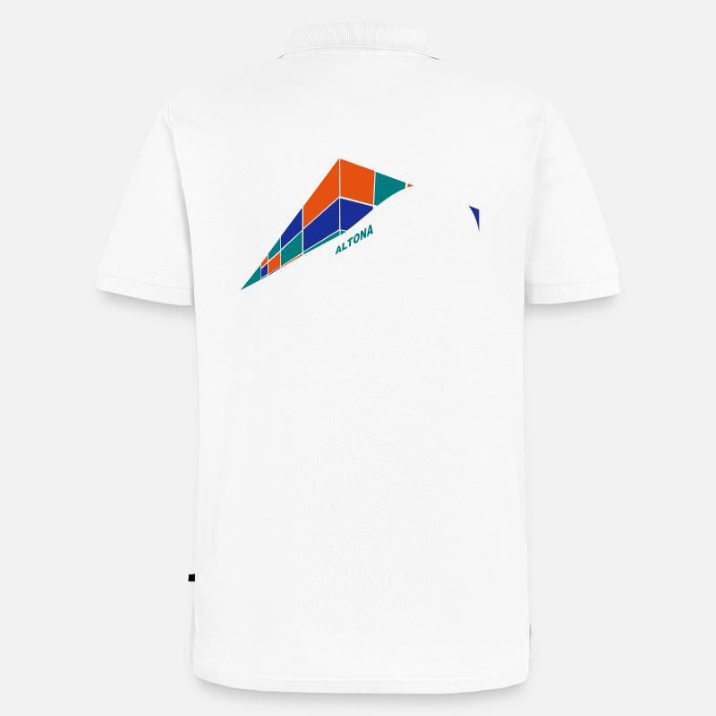 Containerschiff Altona - Männer Premium Bio Polo Shirt - Weiß