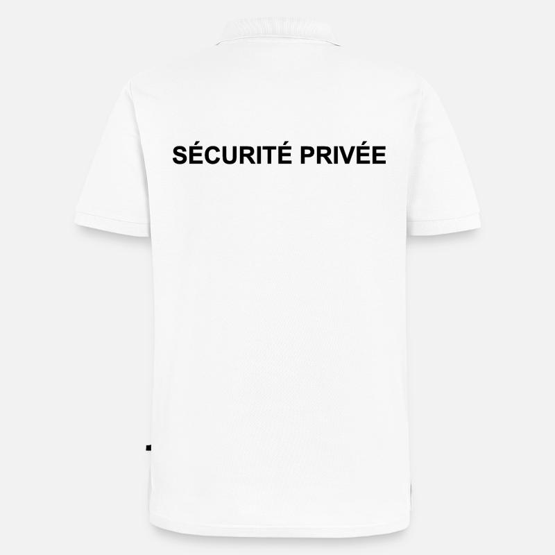 Sécurité Privée | Agent de sécurité - Polo bio Premium Homme - blanc