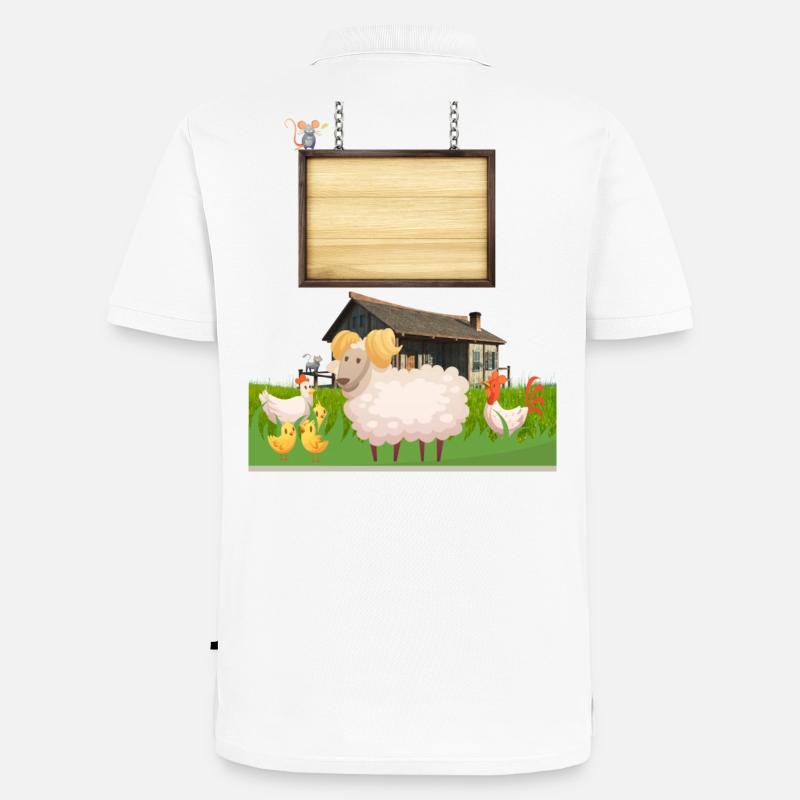 Pasture Pals Rustic-Bauernhof-Schild - Männer Premium Bio Polo Shirt - Weiß