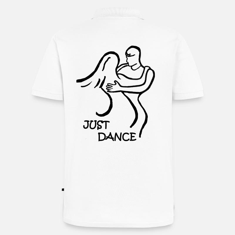 ZOUK-TANZ-GESCHENK JUST DANCE - Männer Premium Bio Polo Shirt - Weiß