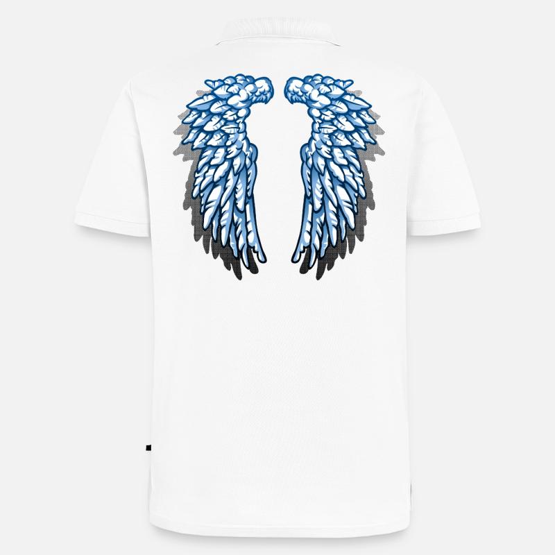 Ich bin ein Engel - Männer Premium Bio Polo Shirt - Weiß
