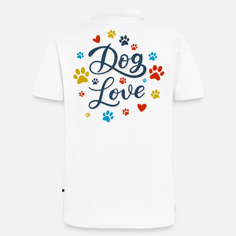 Amour des Chiens Script - Polo bio Premium Homme - blanc