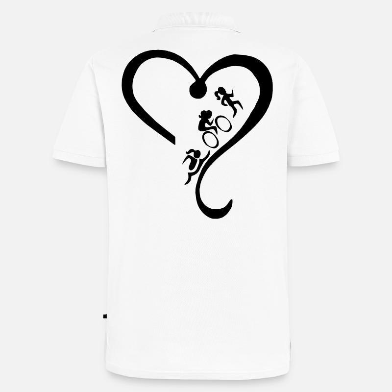 Triathlon-holic - Männer Premium Bio Polo Shirt - Weiß