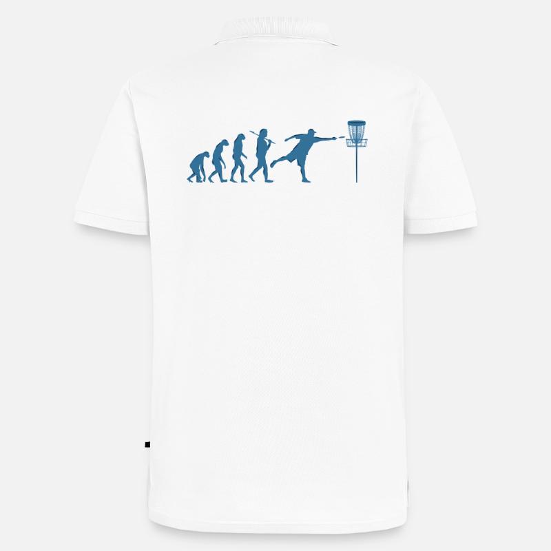 Disc Golf Evolution - Polo bio Premium Homme - blanc
