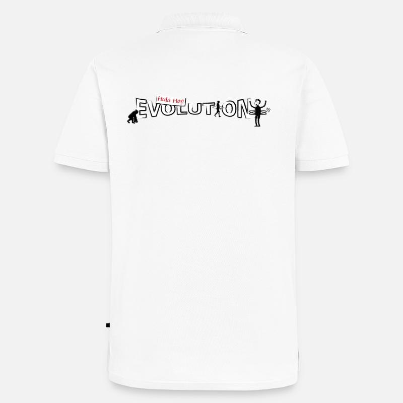 Hula hop Evolution - Männer Premium Bio Polo Shirt - Weiß