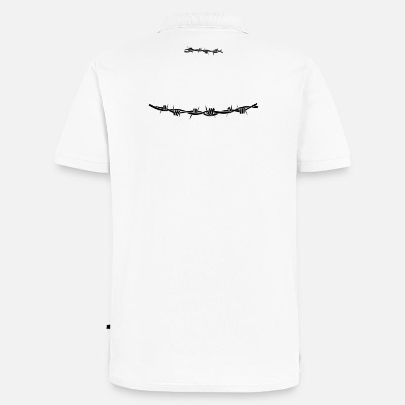 stacheldraht - Polo bio Premium Homme - blanc