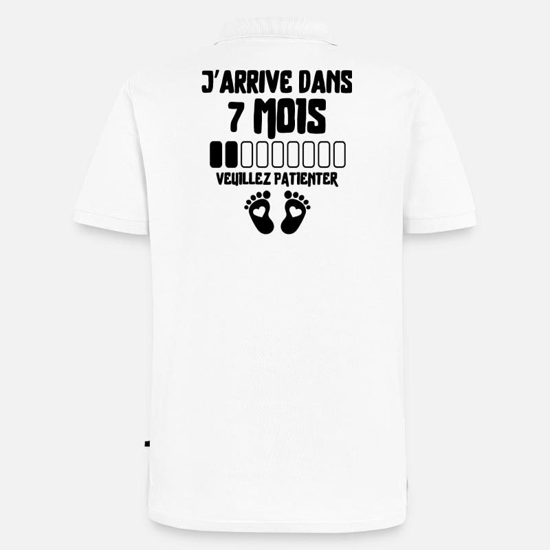 Werdender Vater, werdende Mutter, Schwangerschaft - Männer Premium Bio Polo Shirt - Weiß