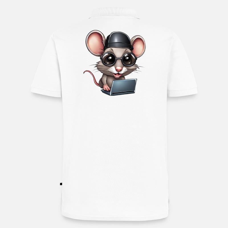 Computer, Informatikfreak, Informatiker - Männer Premium Bio Polo Shirt - Weiß