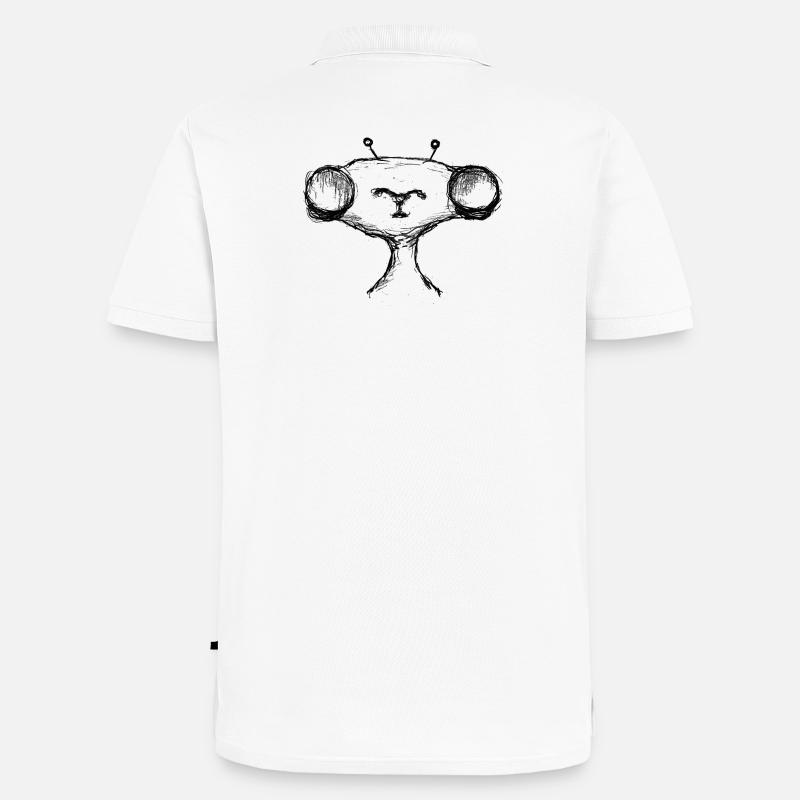 Alien - Männer Premium Bio Polo Shirt - Weiß