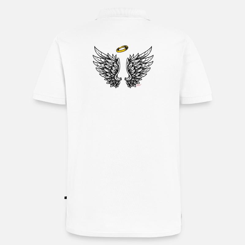 Ailes Ange Ailes Anges - Polo bio Premium Homme - blanc