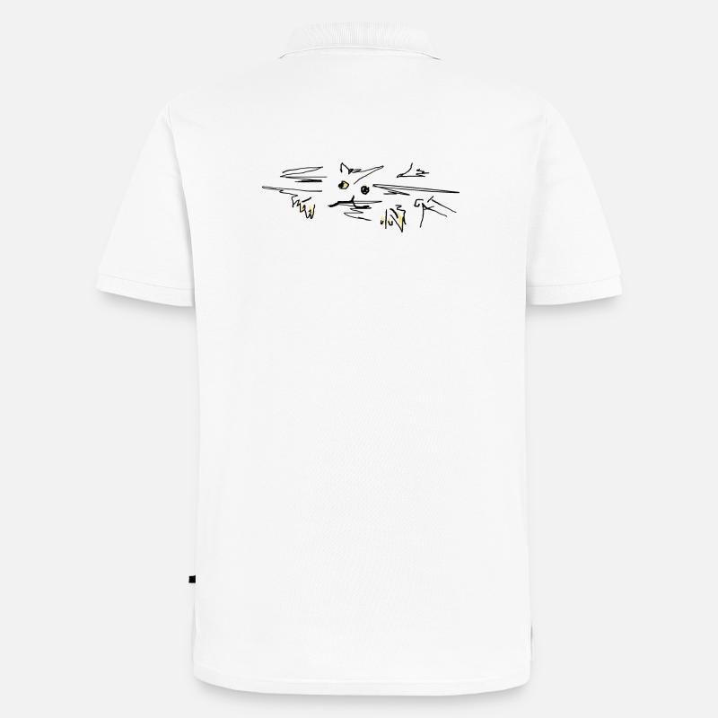 Chat Chat - Polo bio Premium Homme - blanc