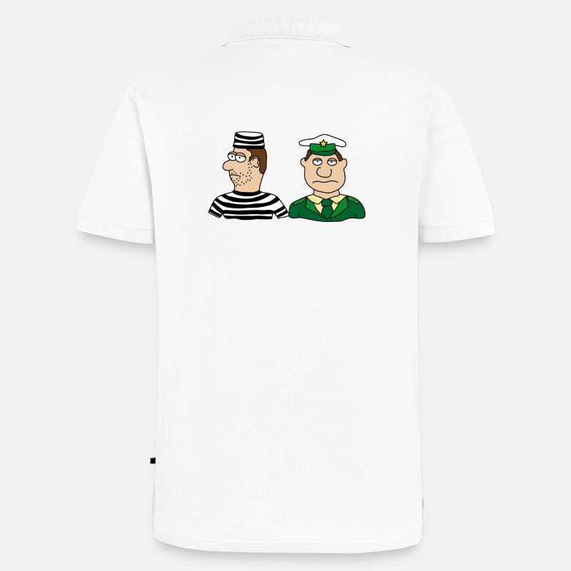 Polizei - Männer Premium Bio Polo Shirt - Weiß