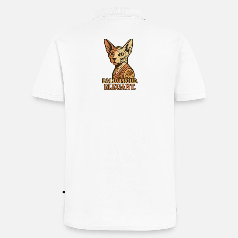 Sphynx Cat - Männer Premium Bio Polo Shirt - Weiß