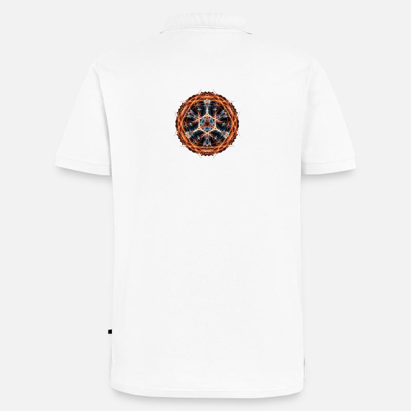 Fire Sun - Männer Premium Bio Polo Shirt - Weiß