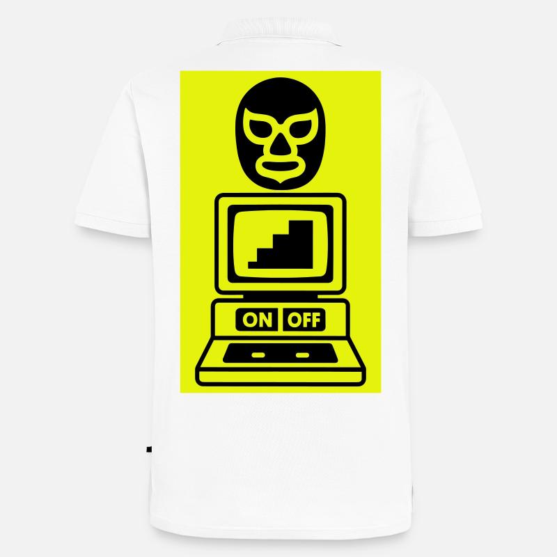 Computercult - Männer Premium Bio Polo Shirt - Weiß