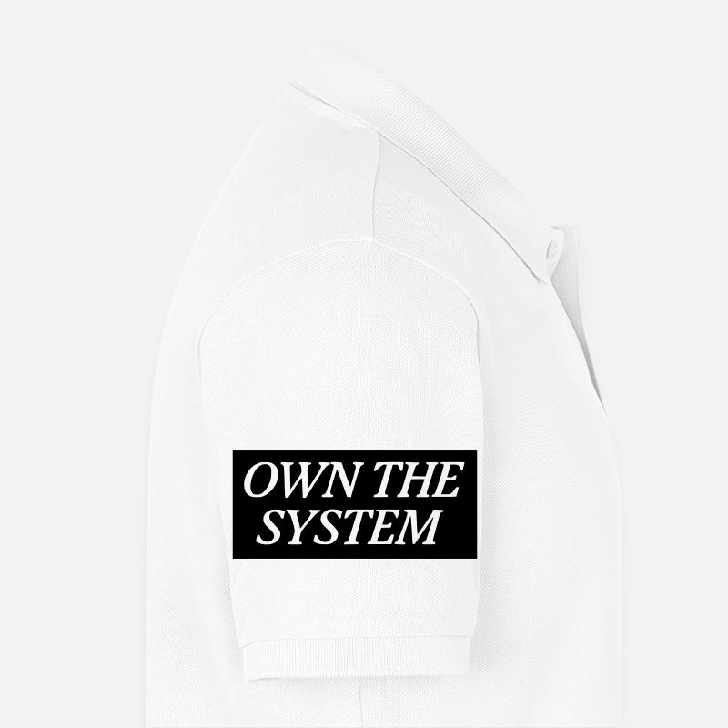 Own the System - Das eigene System - Männer Premium Bio Polo Shirt - Weiß