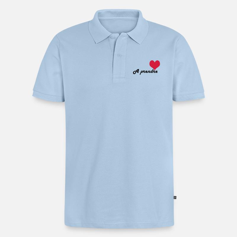 coeuraprendre - Polo bio Premium Homme - bleu clair