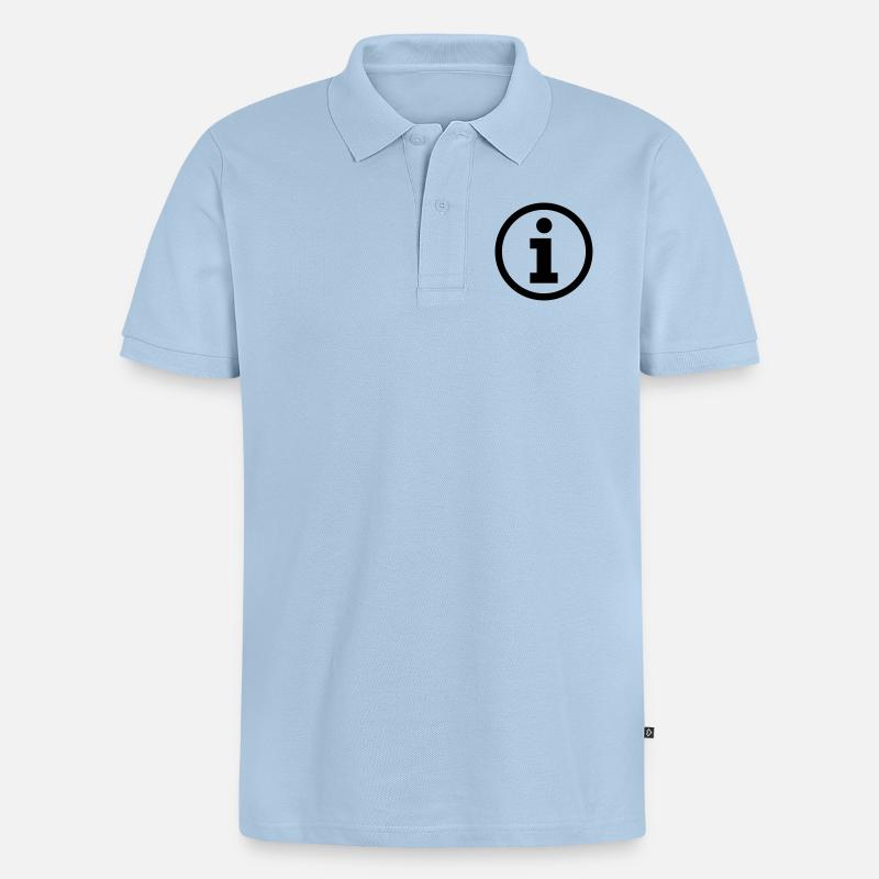 info - Männer Premium Bio Polo Shirt - Hellblau