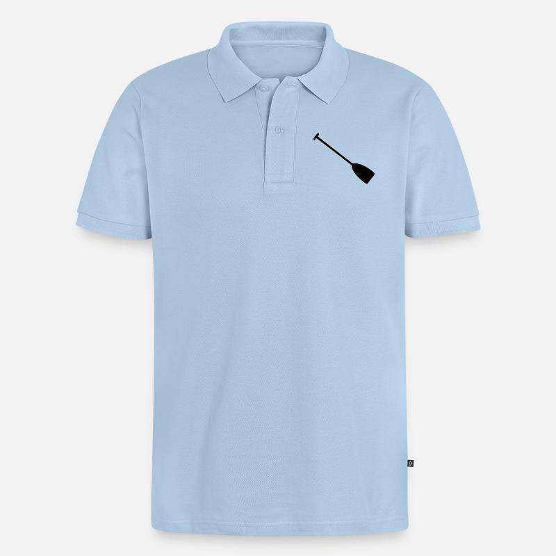 Paddeln - Männer Premium Bio Polo Shirt - Hellblau
